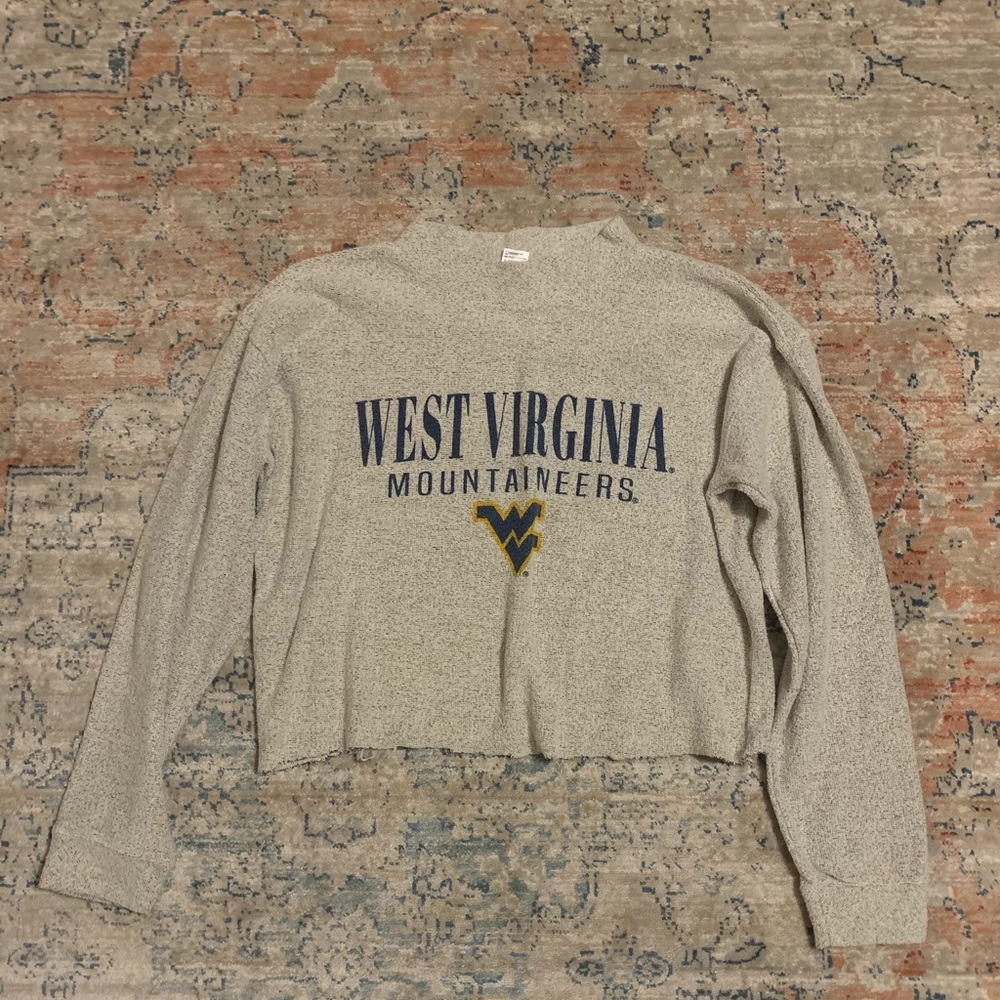 WVU Mountaineers turtleneck cropped sweatshirt